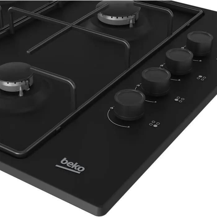 Beko HIGG64123SB Table de cuisson au gaz Noir - 4 foyers - 4