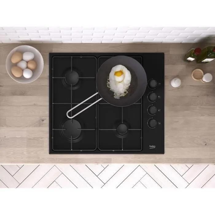 Beko HIGG64123SB Table de cuisson au gaz Noir - 4 foyers - 5