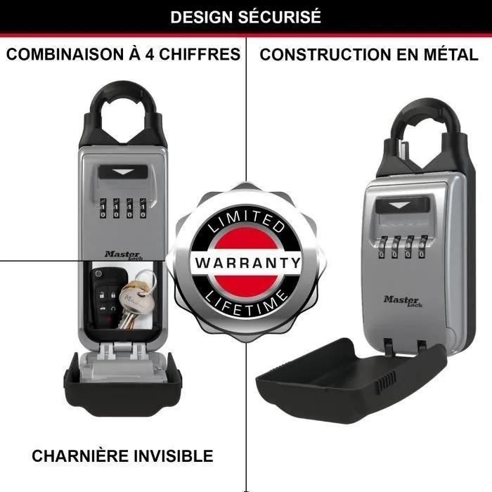 Master Lock 5420EURD Boite a cle a anse retractable - 2