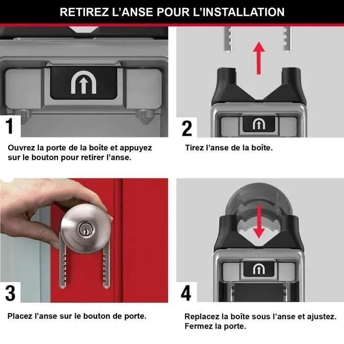 Master Lock 5420EURD Boite a cle a anse retractable - 6