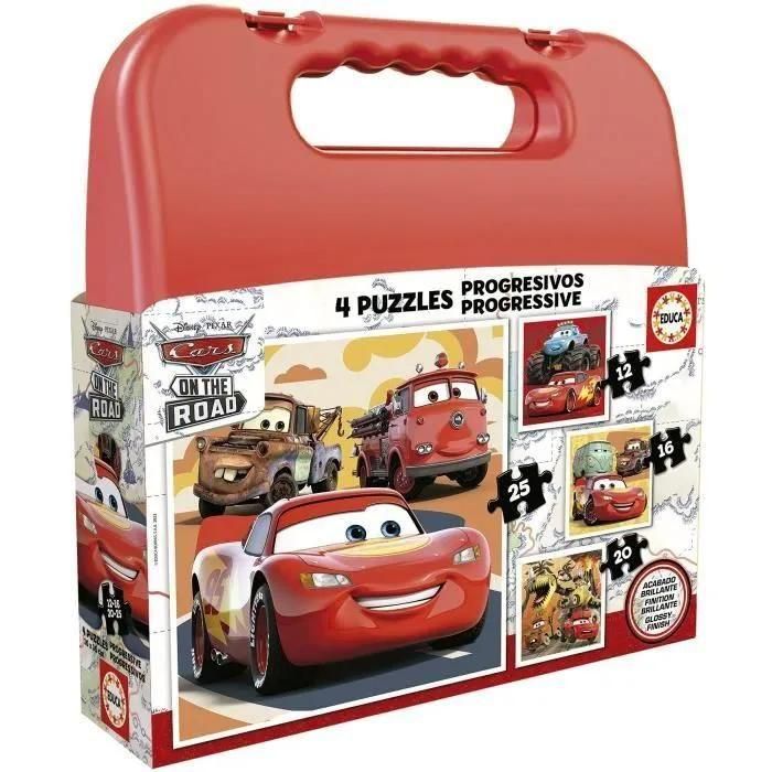 Cars - Malette De 4 Puzzles Progressifs