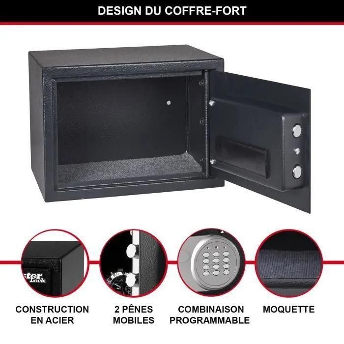 MASTER LOCK Coffre-fort de s�curit� a combinaison �lectronique programmable... - 4
