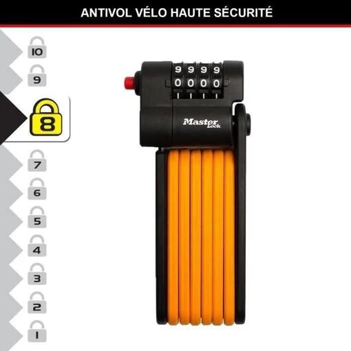 Master Lock - Antivol pliable � combinaison - Noir - 2