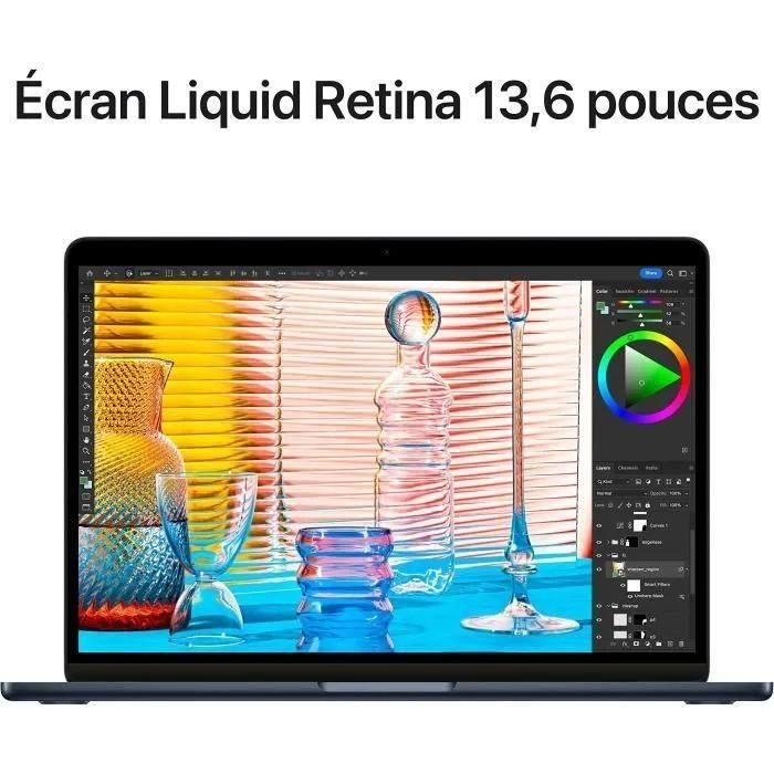 Apple MacBook Air MC7X4FN/A - Mi-2022 - M2 16 Go RAM 256 Go SSD Noir AZERTY... - 4