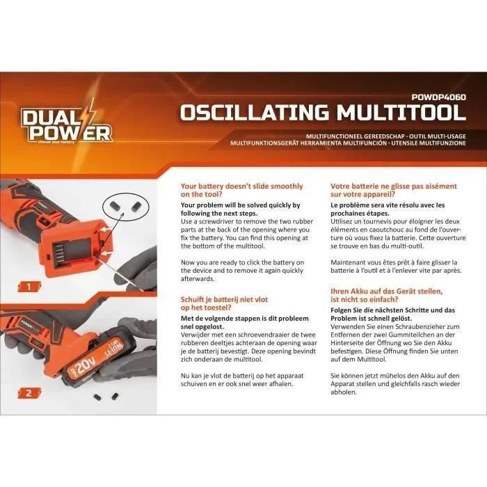 Outil multi usage 20V Li-ion (No-accu) - 5