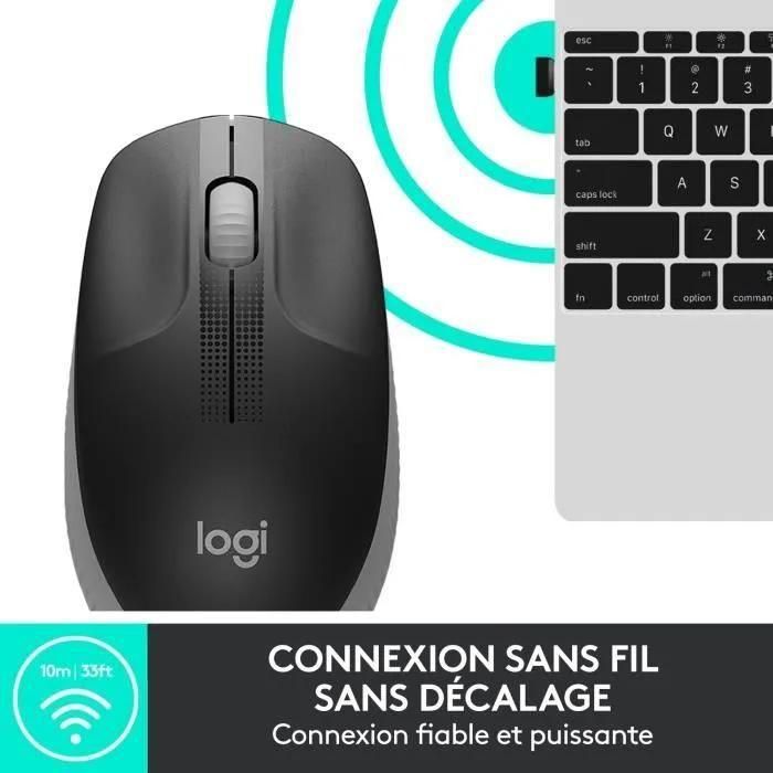 Logitech M190 - Souris - optique - 3 boutons - sans fil - r�cepteur sans fi... - 3