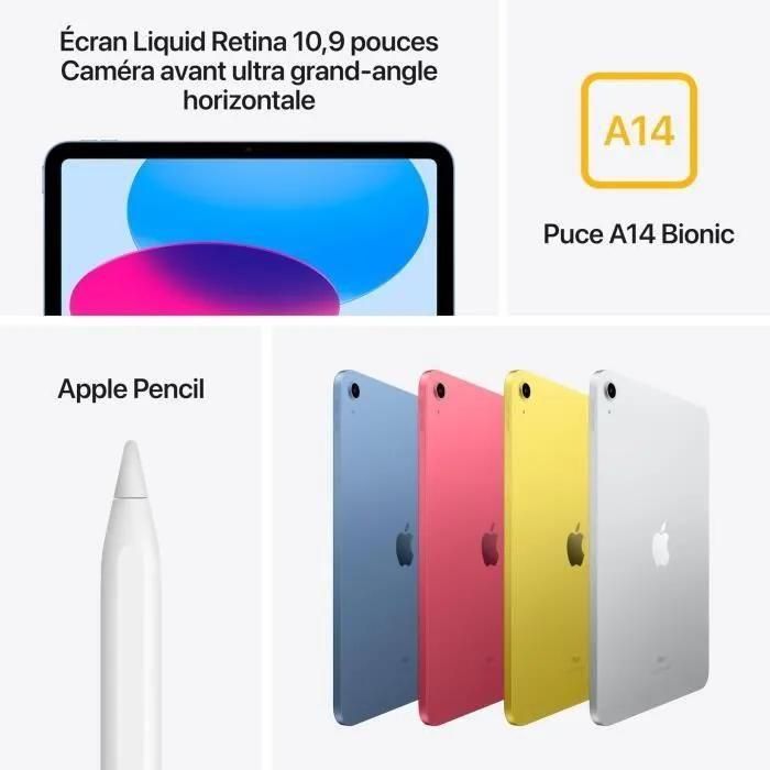 Tablette Apple iPad Wi-Fi 256 Go 10.9 pouces Bleu - 3