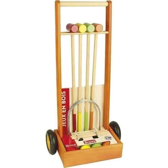 Jeu D'exterieur Croquet En Bois - Chariot En Bois - 3