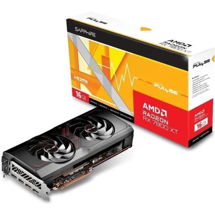 Sapphire Pulse Radeon RX 7800 XT - Carte graphique - Radeon RX 7800 XT - 16...