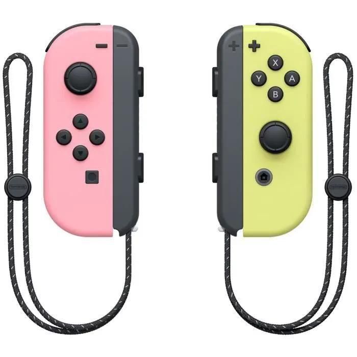 Paire De Manettes Joy-Con Gauche Rose Pastel & Droite Jaune Pastel - 2