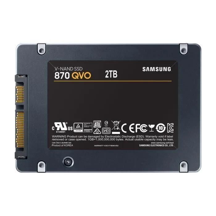 Samsung 870 QVO MZ-77Q2T0BW - SSD - chiffr - 2 To - interne - 2.5' - SATA ... - 4