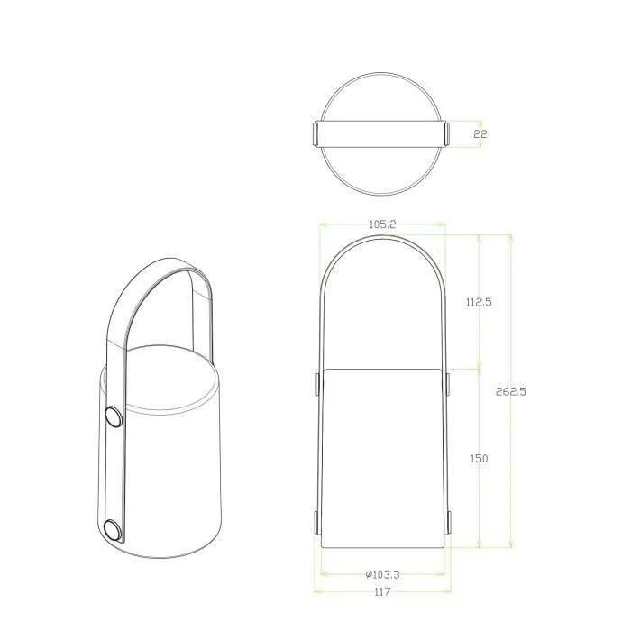 GALIX Lanterne portative rechargeable par cble USB - 4