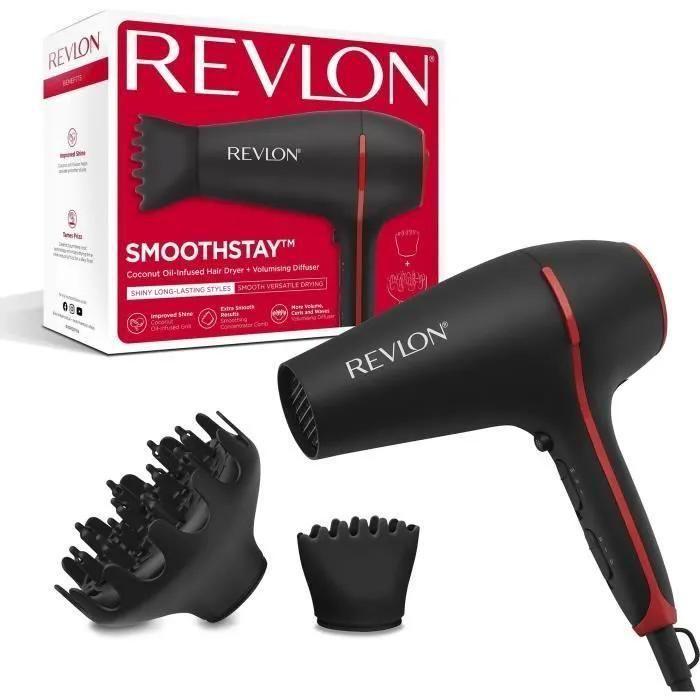 Sche-Cheveux Smoothstay Revlon Rvdr5317e Infus  L'huile De Coco