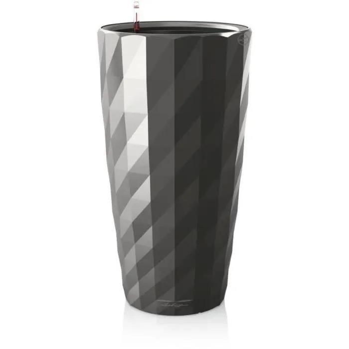 Pot De Fleur Lechuza Diamante Premium - Kit Complet, Anthracite Mtallis