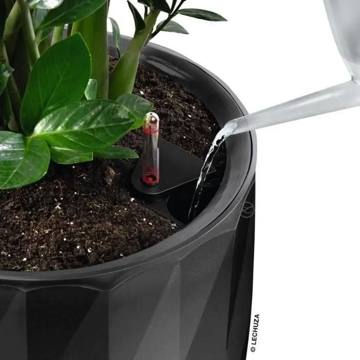 Pot De Fleur Lechuza Diamante Premium - Kit Complet, Anthracite Mtallis - 4