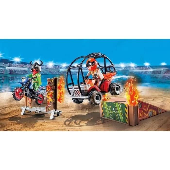Playmobil Action Heroes 71808 - Duo De Cascadeurs Avec Quad Et Moto - 2