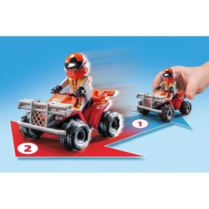 Playmobil Action Heroes 71808 - Duo De Cascadeurs Avec Quad Et Moto - 4