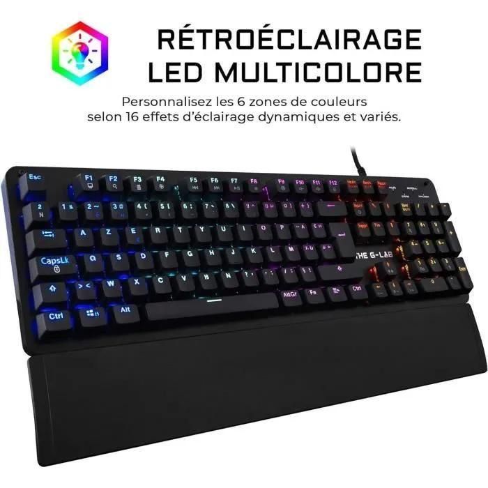 The G-Lab KEYZ CARBON EVOLUTION - Clavier - r�tro-�clair� - USB - Fran�ais ... - 4