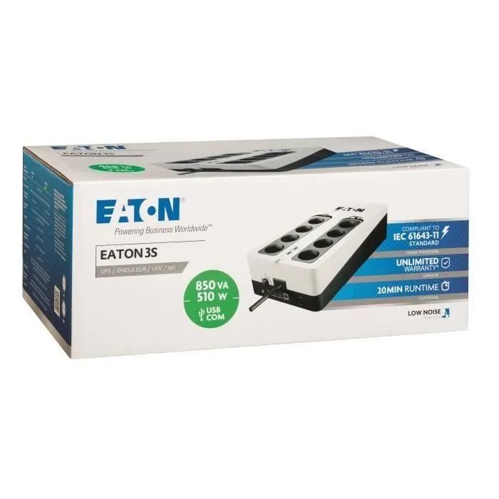 Eaton 3S 850 - Onduleur - CA 220-240 V - 510 Watt - 850 VA - monophas� - US... - 4