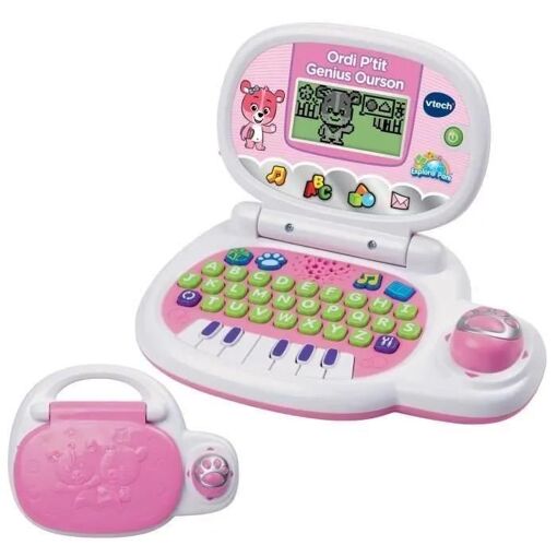 Jouets Electroniques Educatifs Ordi P'tit Genius Ourson Rose - 2