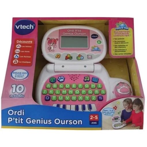 Jouets Electroniques Educatifs Ordi P'tit Genius Ourson Rose - 5