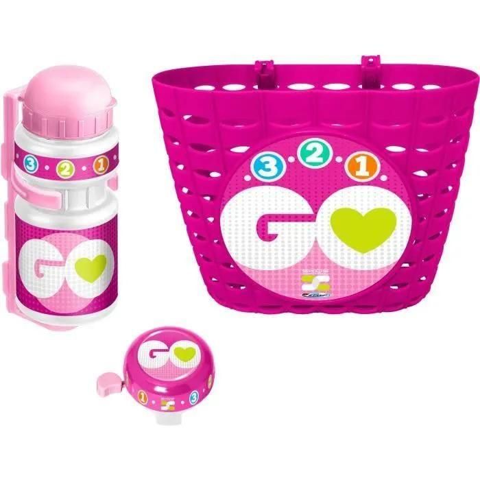 Combo Rose -Corbeille + Bidon + Sonnette- Skids Control Aucune