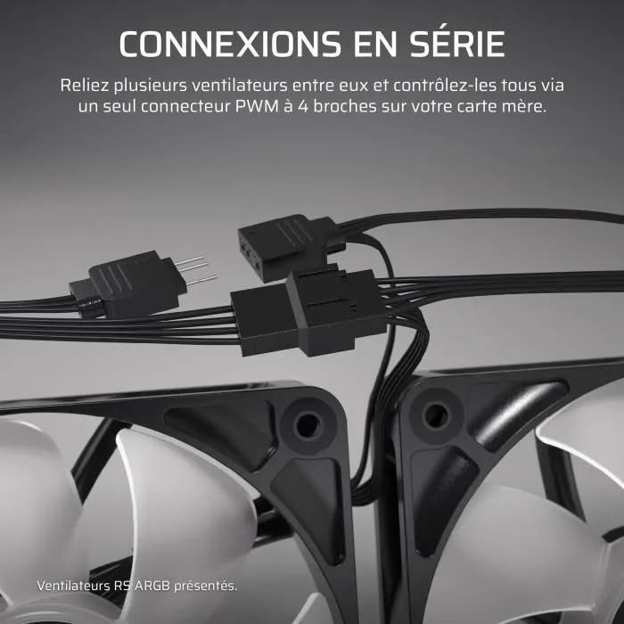 Case Acc Corsair Fan Rs120 Pwm 1x12cm Black - 3