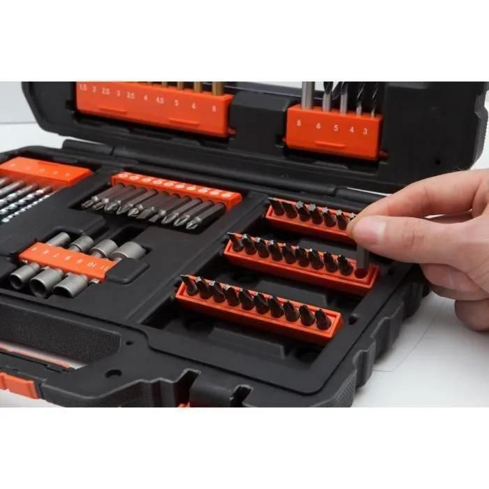 BLACK&DECKER Coffret 76 accessoires perçage vissage A7231 - 2