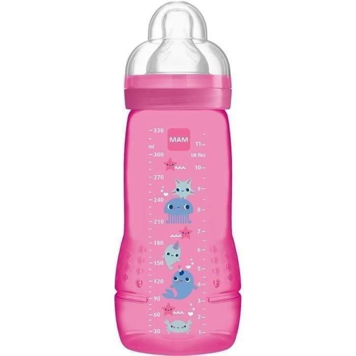 Biberon Easy Active 2�me Age Rose 330ml Jungle