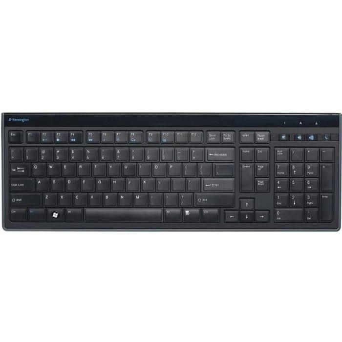 Kensington SlimType - Clavier - USB - Fran�ais - noir