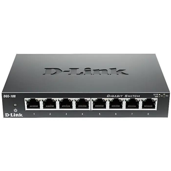 D-Link DGS 108 - Commutateur - 8 x 10/100/1000 - de bureau