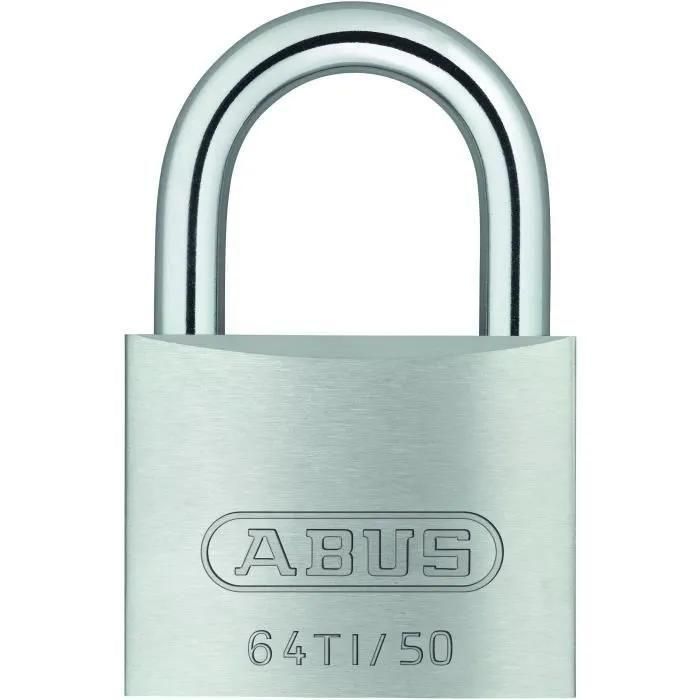 Cadenas à clé - corps Titalium¿ - anse acier cémenté - 64TI/50 ABUS - 2