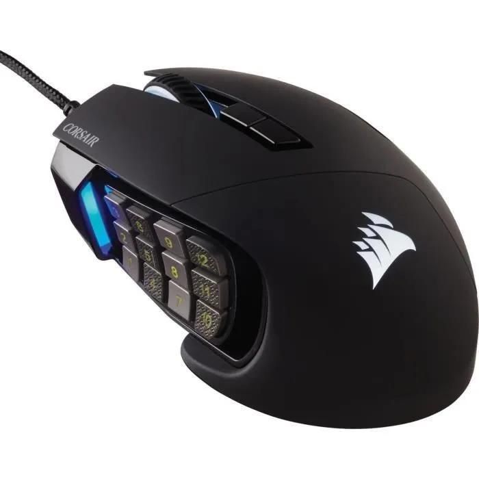 Corsair Gaming Scimitar RGB Elite - Souris - optique - 17 boutons - filaire...