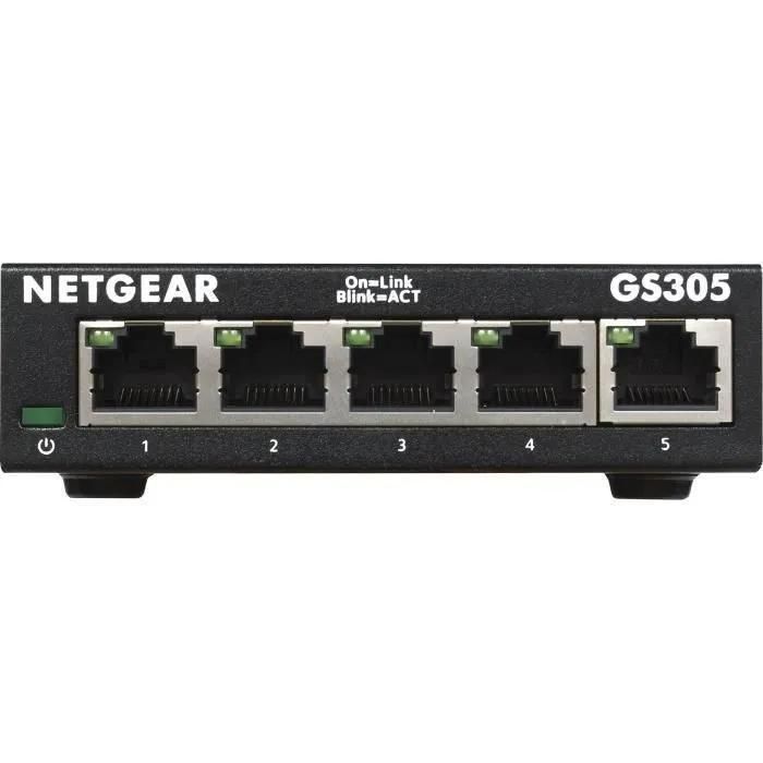 NETGEAR GS305 - Commutateur - non g�r� - 5 x 10/100/1000 - de bureau, fixat... - 4