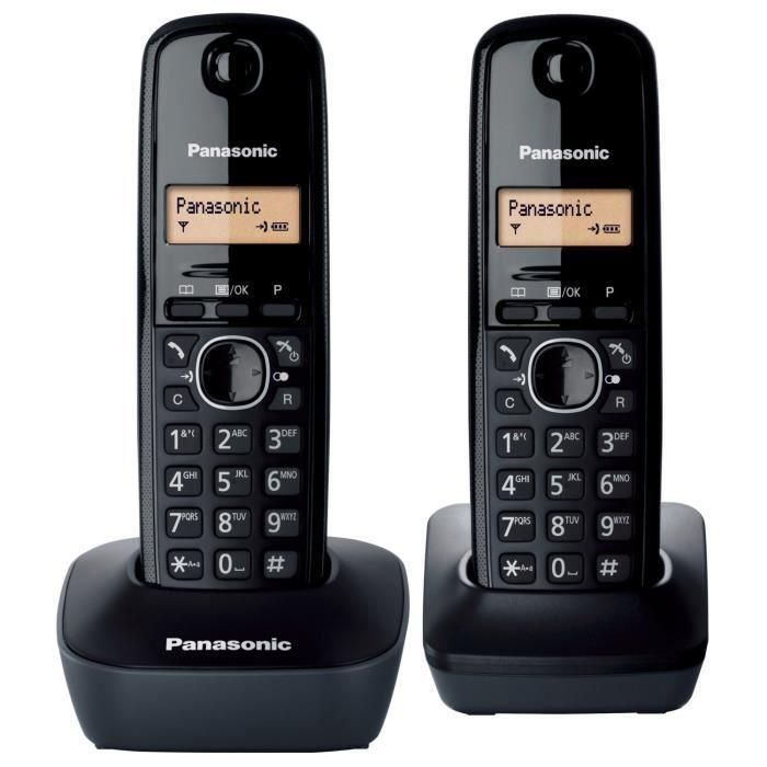 Panasonic KX-TG1612FRH - T�l�phone sans fil avec ID d'appelant - DECT\GAP -...