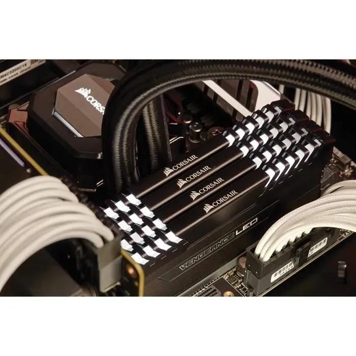 Memoire RAM Kit Quad Channel 4 barrettes CORSAIR VENGEANCE LED SERIES 64 GO... - 3
