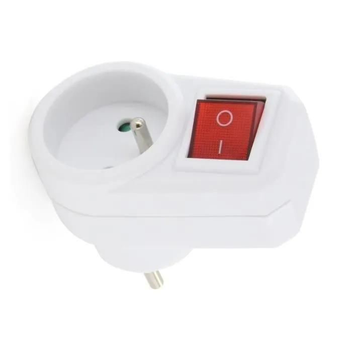 Multiprise murale compact, 1 prises blanc CHACON - 2