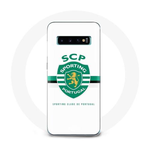 Coque Samsung Galaxy S10 Scp Sporting Portugal Fond Blanc