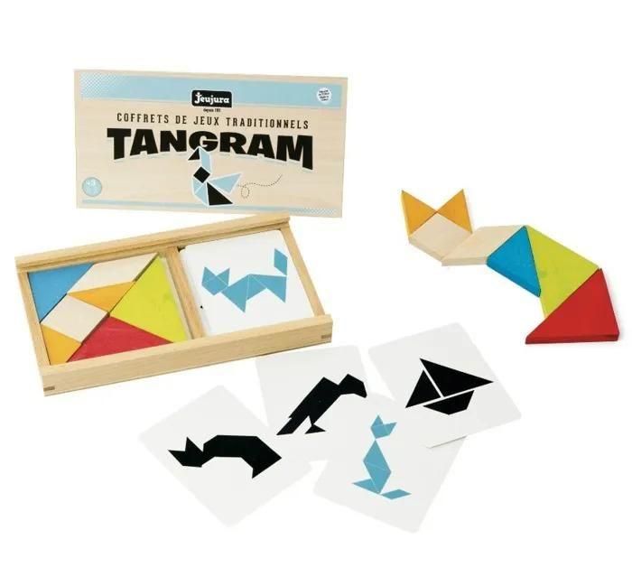 Jeu De Societe Tangram En Bois - Coffret En Bois