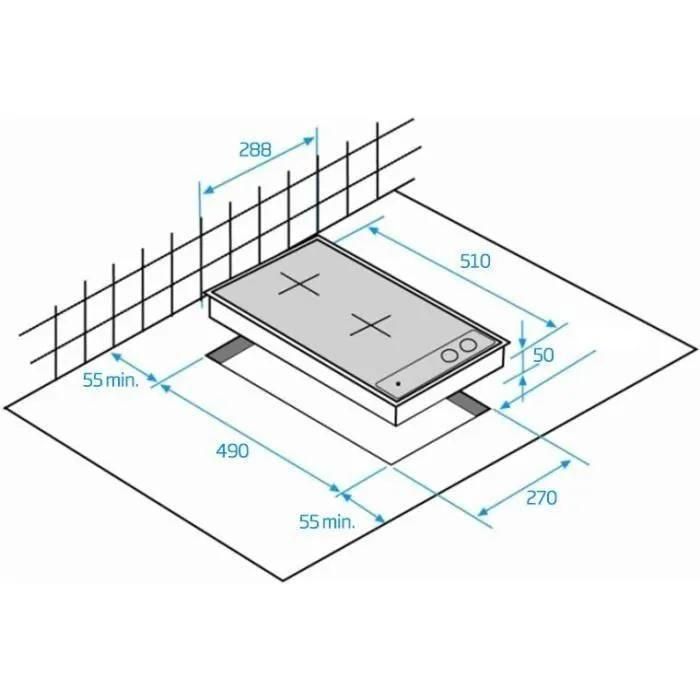 Beko HDMI32400DT Table de cuisson � induction Noir - 2 foyers - 4