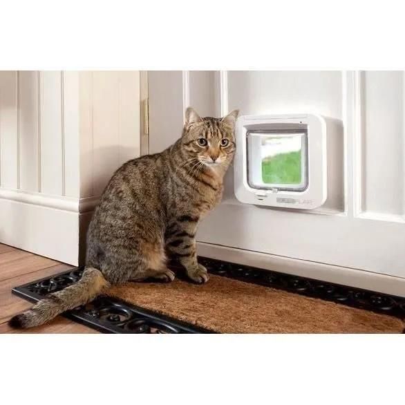 Chati�re Par D�tection De Puce �lectronique Blanc Chat - Sureflap - 4