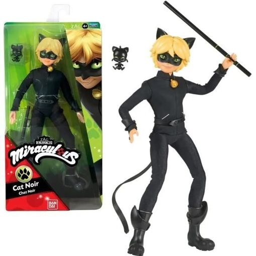 Poup�e Miraculous Ladybug Chat Noir 26 Cm