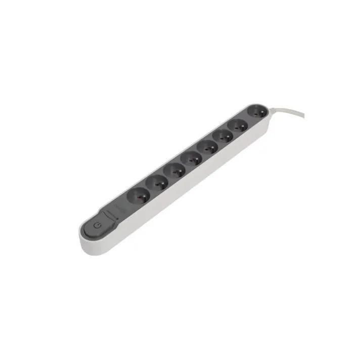 CHACON Bloc multiprise parafoudre avec interrupteur 8 prises 16A 1.5m gris - 3