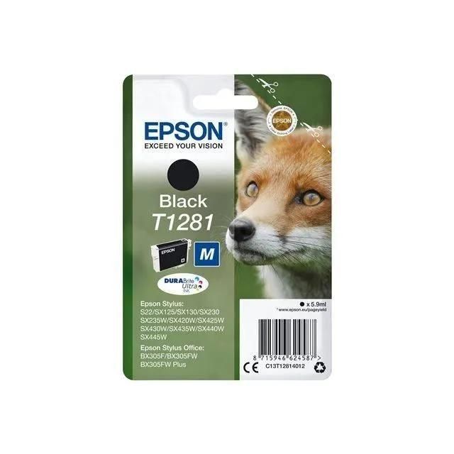 Epson T1281 - 5.9 ml - taille M - noir - original - blister - cartouche d'e... - 3