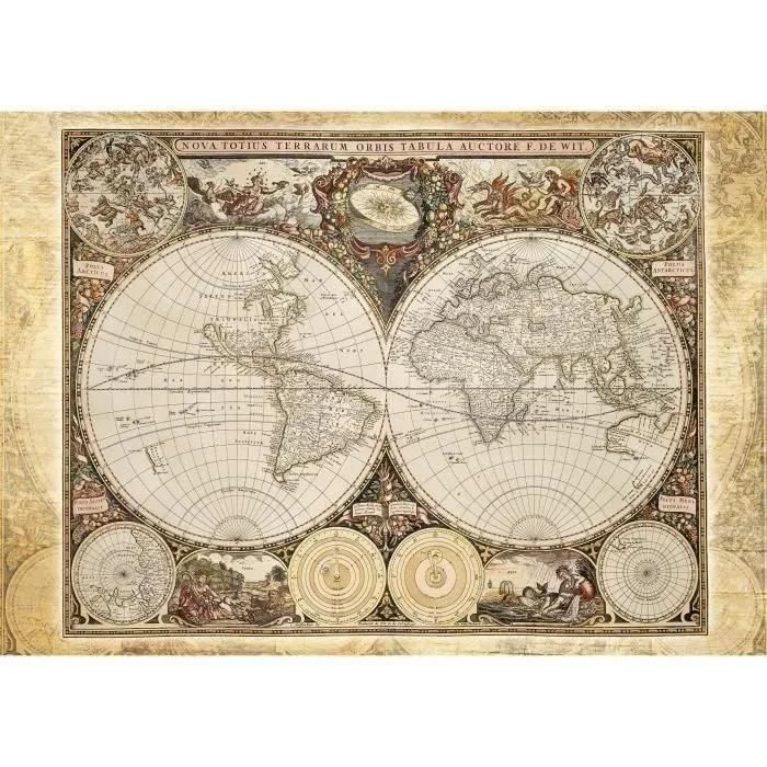Puzzles Mappemonde Historique, 2000 Pcs - 3