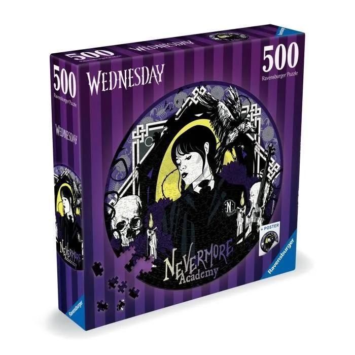 Ravensburger Puzzle Rond 500 Pices Wednesday Addams
