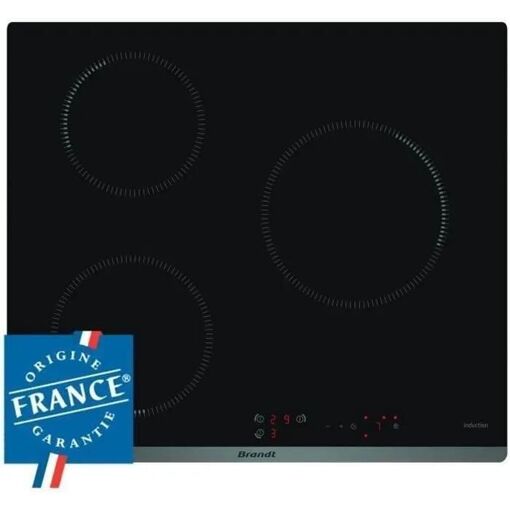 Brandt BPI6310B - Table de cuisson � induction - 3 plaques de cuisson - Nic... - 2