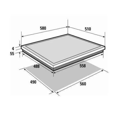 Brandt BPI6310B - Table de cuisson � induction - 3 plaques de cuisson - Nic... - 3