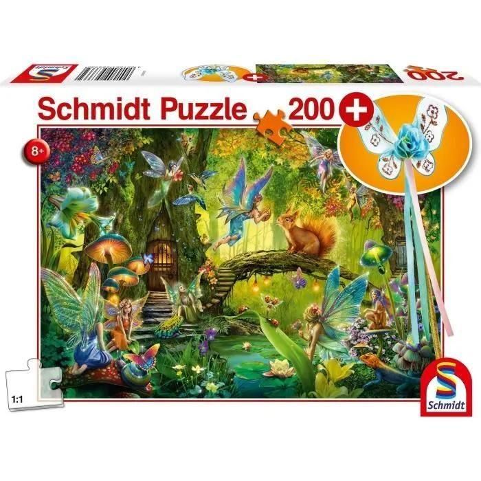 Puzzles Fes Dans La Fort, Avec Add On (Baguette Magique), 200 Pcs