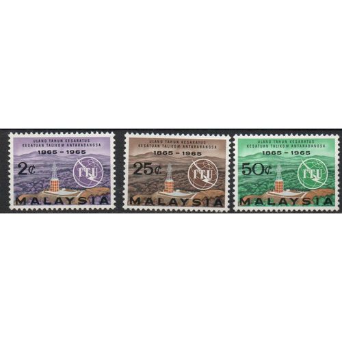 Malaisie Timbres Union Internationale Des Télécommunications 1965